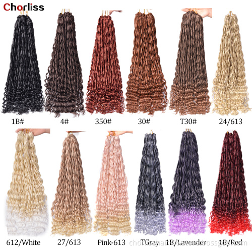 Wholesale Ombre Prelooped Passion Twist Water Wave Hair Synthetic Crochet Hair Braids Natural Passion Spring Twist For African